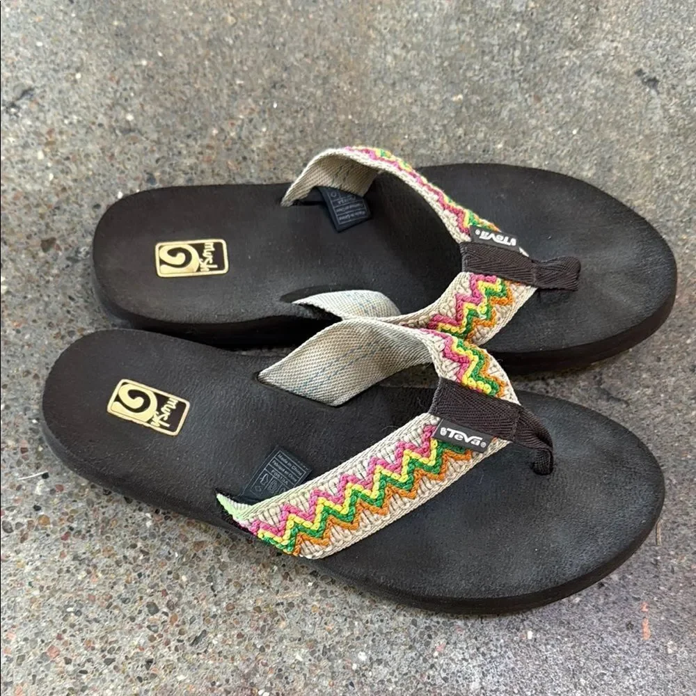 Teva Multicolor Zigzag Sandals